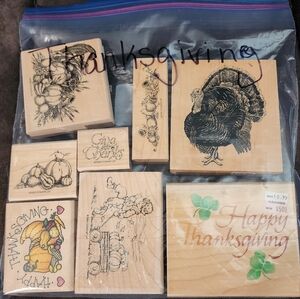 8 Thanksgiving Rubber Stamps